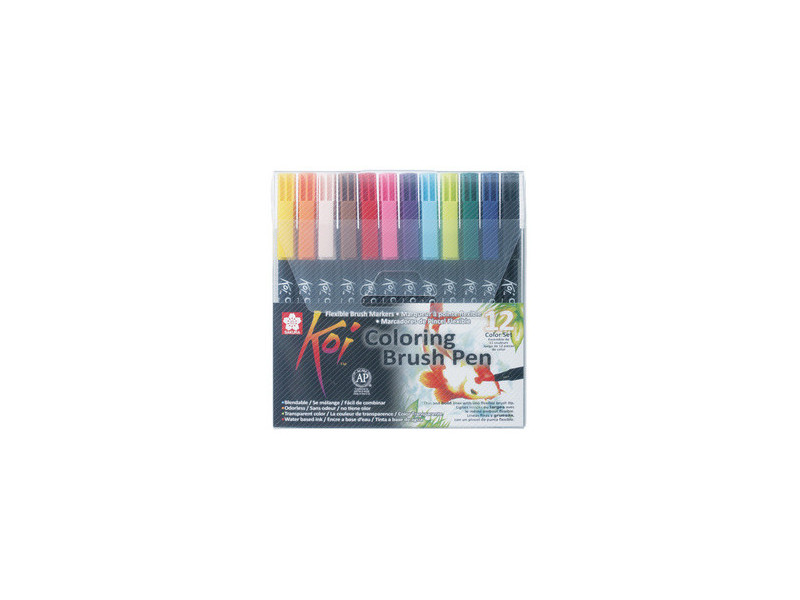 SAKURA Stylo pinceau Koi Coloring Brush, étui de 12