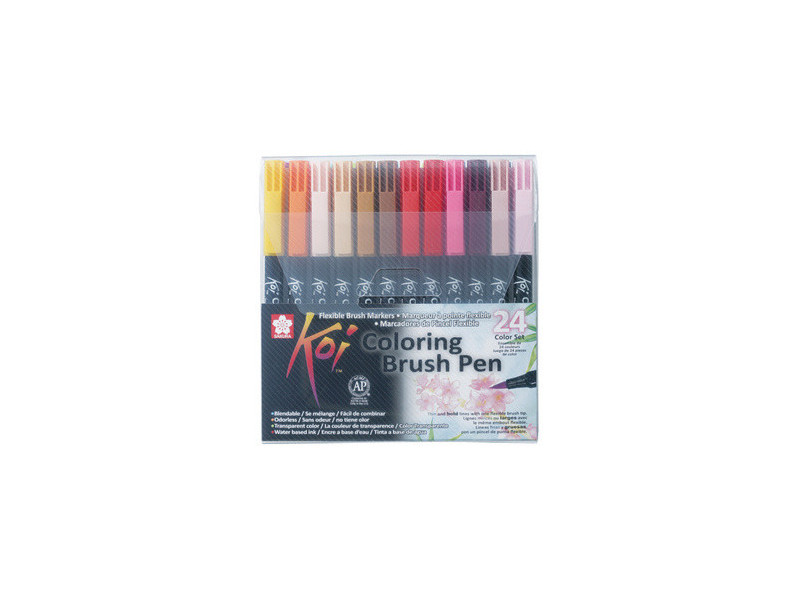 SAKURA Stylo pinceau Koi Coloring Brush, étui de 24