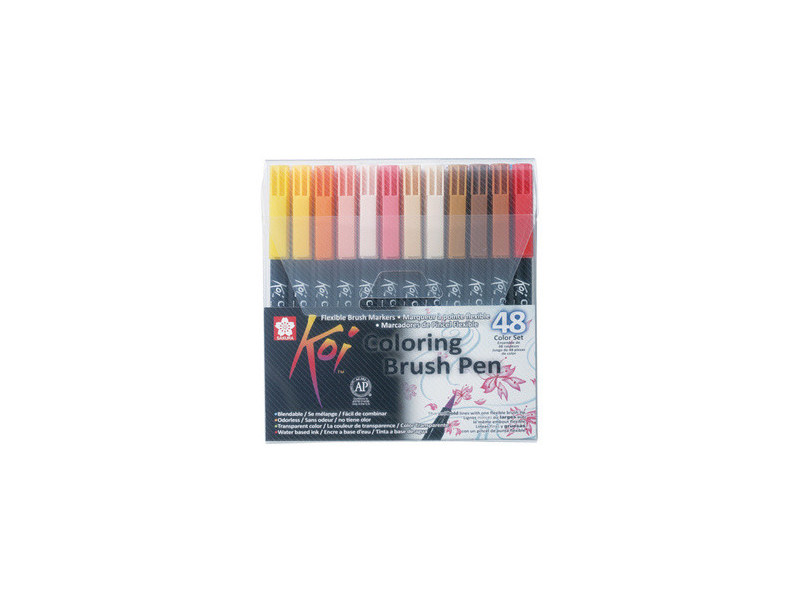 SAKURA Stylo pinceau Koi Coloring Brush, étui de 48