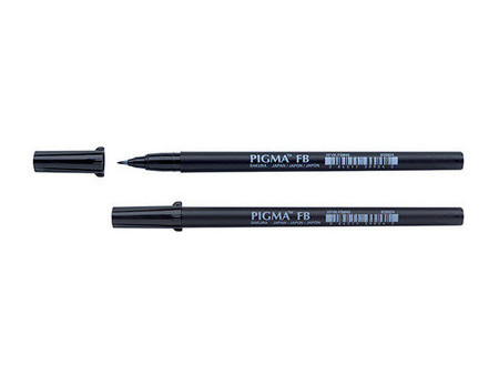 SAKURA Stylo pinceau PIGMA BRUSH, étui de 3, noir