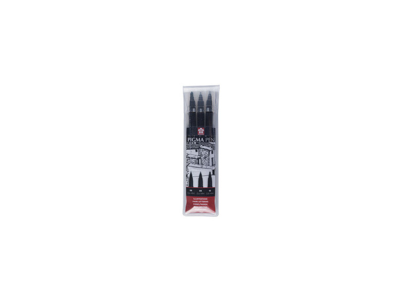 SAKURA Stylo feutre PIGMA PEN, étui de 3, noir