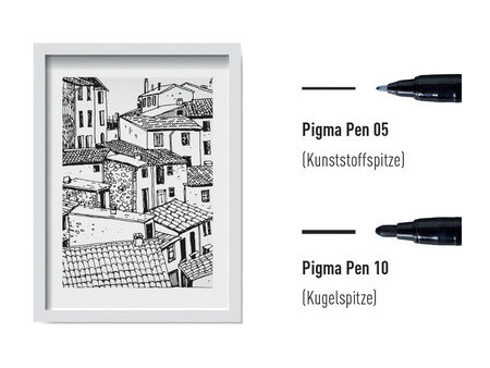 SAKURA Stylo feutre PIGMA PEN, étui de 3, noir
