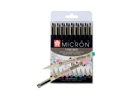 SAKURA Stylo feutre PIGMA MICRON 05, étui de 9