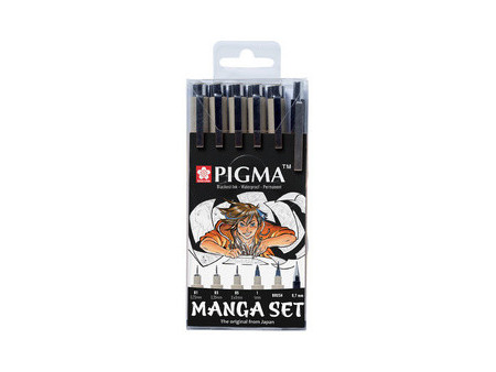 SAKURA Kit Manga PIGMA, étui de 6