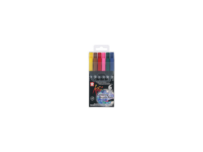 SAKURA Feutre pinceau Koi Coloring Brush, étui de 6 ,