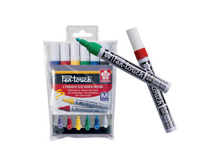SAKURA Marqueur permanent Pen-Touch Fin, étui de 6