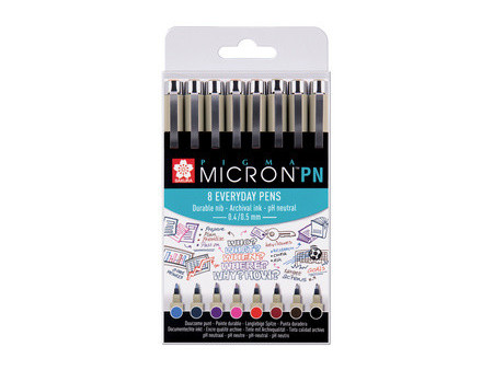 SAKURA Feutre fineliner Pigma Micron PN, kit de 8