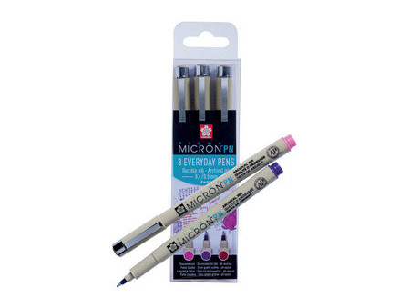 SAKURA Feutre fineliner Pigma Micron PN, kit de 3 Bureau