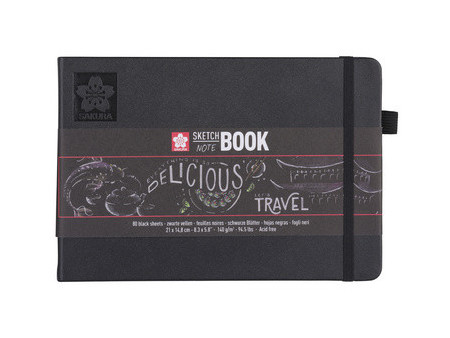 SAKURA Carnet de croquis, 210 x 148 mm, noir