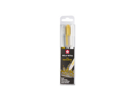 SAKURA Stylo roller encre gel Gelly Roll 'Or-Argent-Blanc'