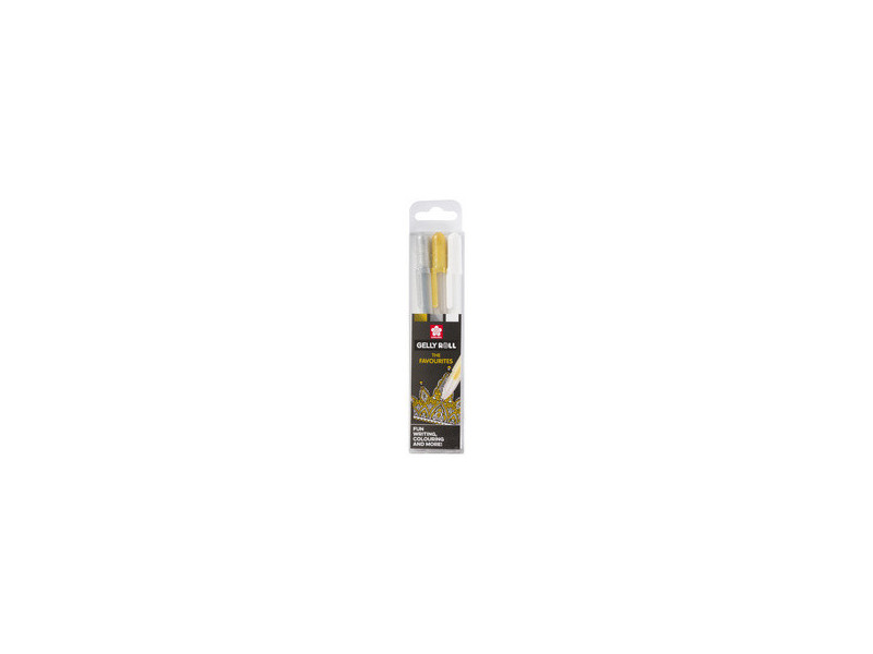 SAKURA Stylo roller encre gel Gelly Roll 'Or-Argent-Blanc'