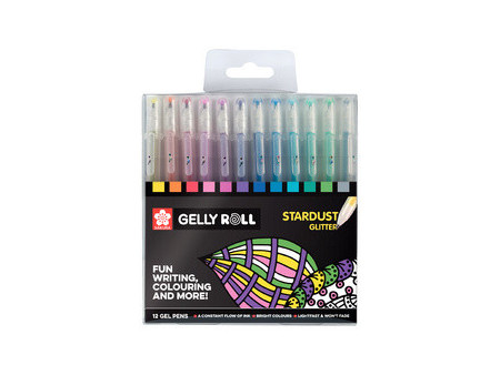 SAKURA Stylo roller encre gel Gelly Roll Stardust étui de 12