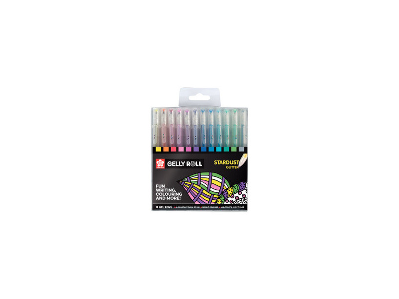 SAKURA Stylo roller encre gel Gelly Roll Stardust étui de 12