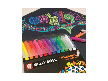 SAKURA Stylo roller encre gel Gelly Roll Moonlight étui de12
