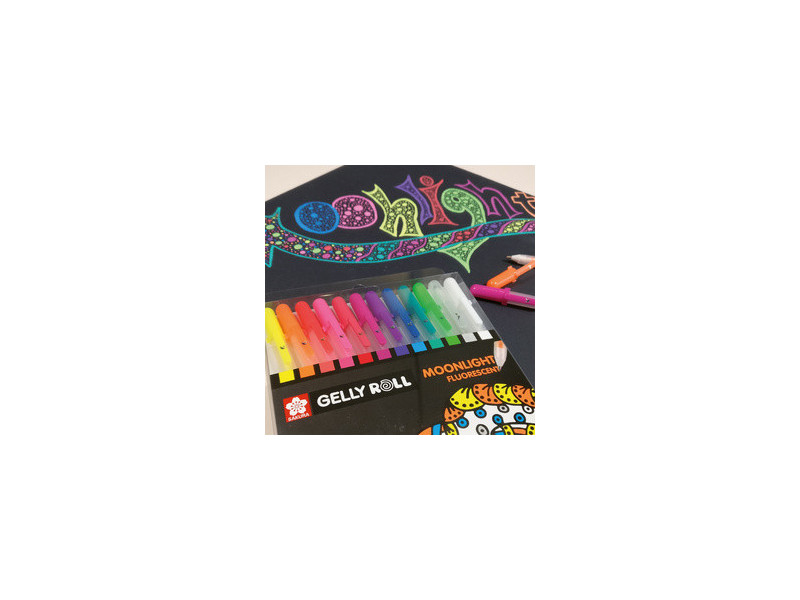 SAKURA Stylo roller encre gel Gelly Roll Moonlight étui de12
