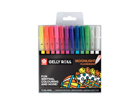 SAKURA Stylo roller encre gel Gelly Roll Moonlight étui de12