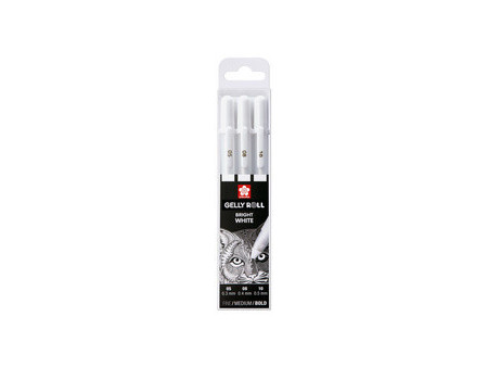 SAKURA Stylo roller à encre gel Gelly Roll Bright White