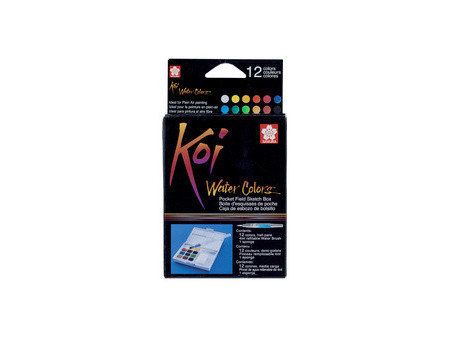 SAKURA Peinture aquarelle Koi Water Colors Sketch Box 30