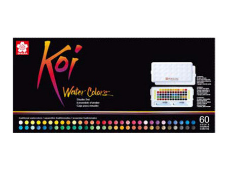 SAKURA Peinture aquarelle Koi Water Colors Studio, set 60