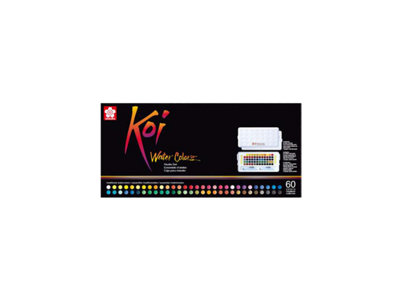 SAKURA Peinture aquarelle Koi Water Colors Studio, set 60