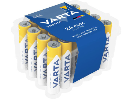 VARTA Pile alcaline Energy, Micro (AAA/LR3), pack de 24