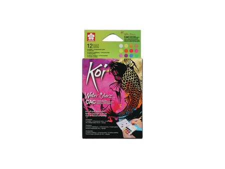 SAKURA Peinture aquarelle Koi Water Colors Sketch, box 24