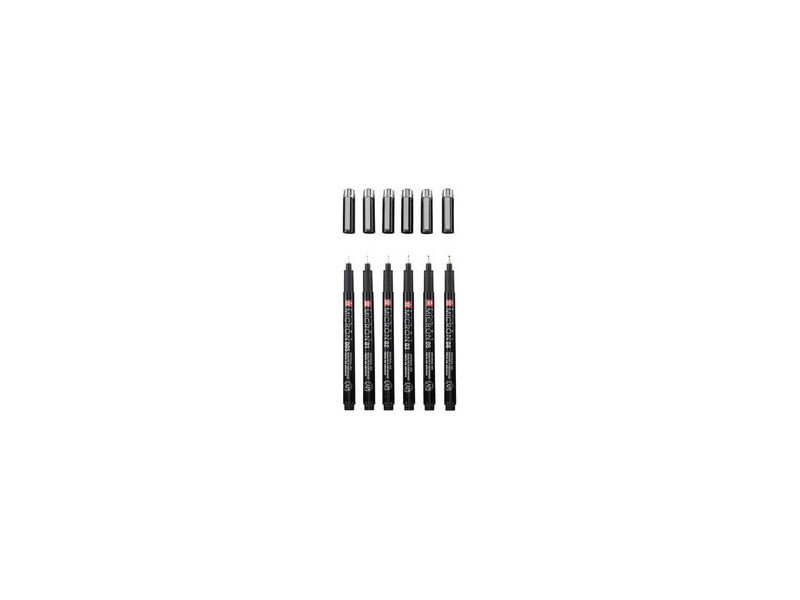 SAKURA Feutre fin Pigma Micron, set de 6 + étui GRATUIT