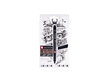 SAKURA Feutre fin Pigma Micron, set de 6 + étui GRATUIT