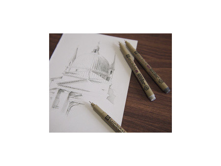 SAKURA Feutre pointe fine PIGMA MICRON, étui de 10, noir