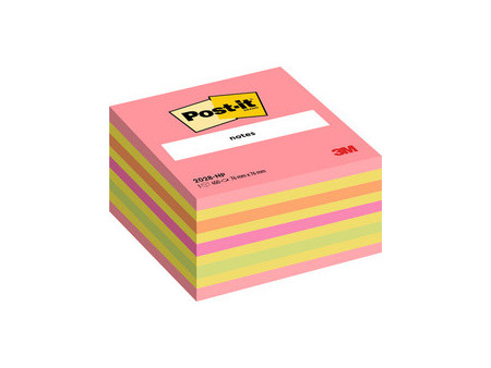 Post-it Bloc-note cube notes, 76 x 76 mm, couleurs ultra