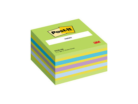 Post-it Bloc-note cube notes, 76 x 76 mm, couleurs ultra