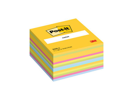 Post-it Bloc-note cube notes, 76 x 76 mm, multicolore