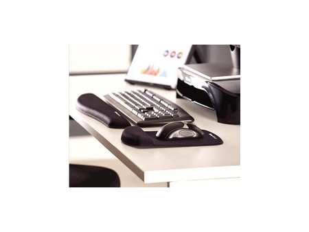 Fellowes Repose-poignet PlushTouch avec tapis de souris,noir