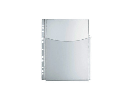 herlitz Pochette perforée avec poche, A4, PVC, 0,30 mm