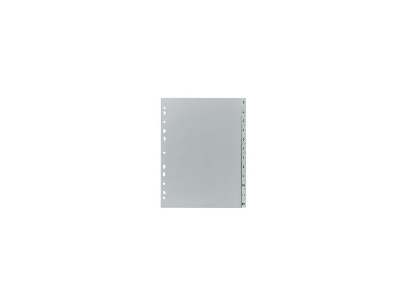 herlitz Intercalaires en plastique, chiffres, A4, 12 touches