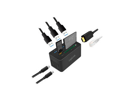 LogiLink Mini station d'accueil USB 3.2 (Gen 1), 10 ports