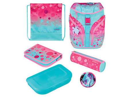 herlitz Sac à dos scolaire SoftLight Plus 'Pink Bubbles'