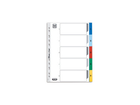 Oxford Intercalaire en plastique, A4, coloré, 10 pièces