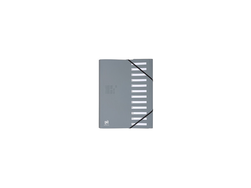Oxford for Business Trieur, A4, compartiment 1-12, gris
