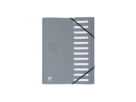 Oxford for Business Trieur, A4, compartiment 1-12, gris