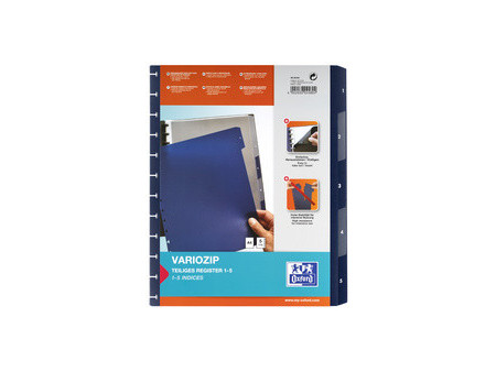 Oxford Intercalaires vario-zipp, 5 touches, 245 x 316 mm