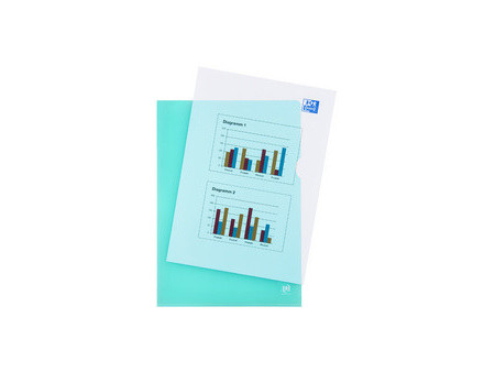 Oxford Pochettes coin Premium, A4, PVC, transparent, jaune