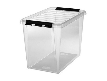 SmartStore Boîte de rangement CLASSIC 66 L, clips: blanc