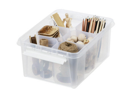 SmartStore Boîte de rangement CLASSIC 14 L + inserts, blanc