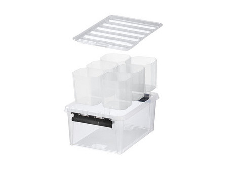 SmartStore Boîte de rangement CLASSIC 14 L + inserts, blanc