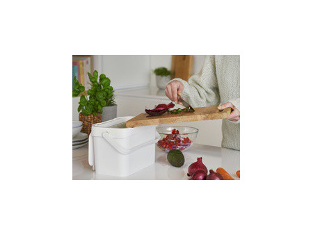 smartstore Poubelle bio 'Collect Biowaste', 5 L, blanc