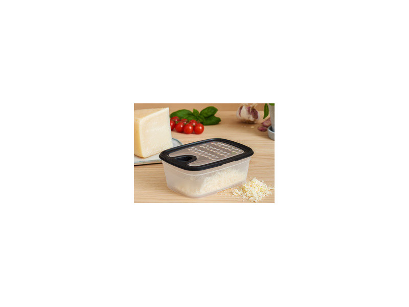 GastroMax Râpe avec récipient, transparent/noir