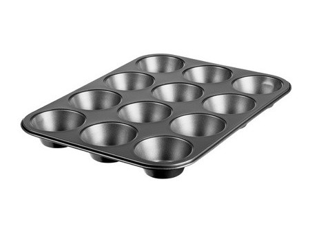 GastroMax Moule à muffins, en acier au carbone, 12 muffins