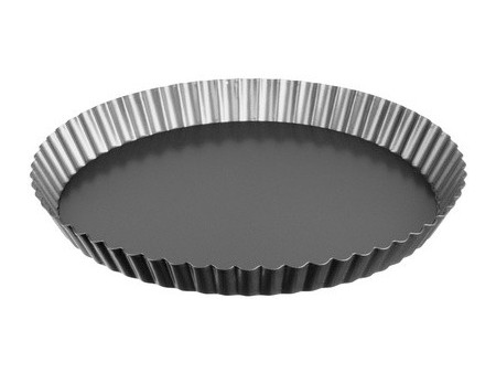 GastroMax Moule à tarte, en acier au carbone, 280 mm, gris