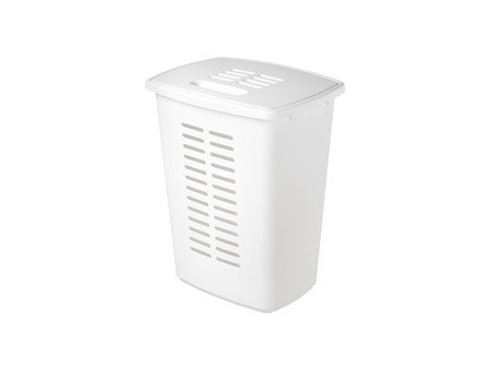 orthex Panier à linge avec couvercle, 60 litres, blanc